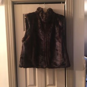 Faux fur vest